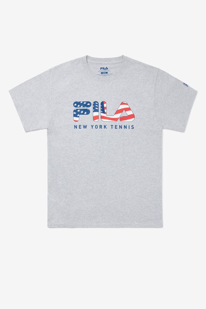 Fila T-Shirt Herre Grå Nyc Flag WNX-695381